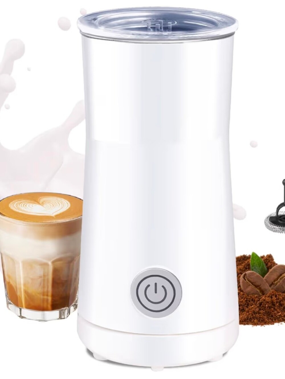 2 N 1 Electric Milk Frother And Steamer – White New